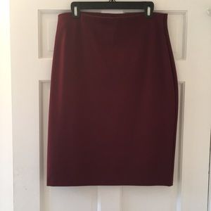 Maroon pencil skirt